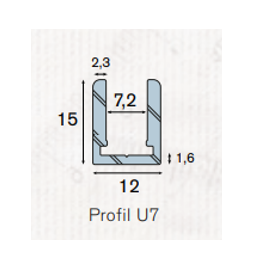Profil U7 aluminium
