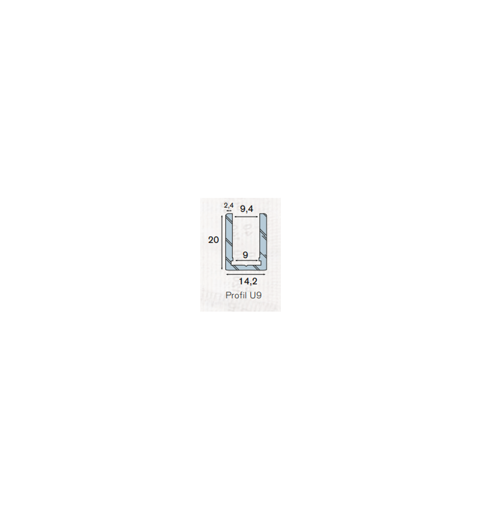 Profil U9 aluminium