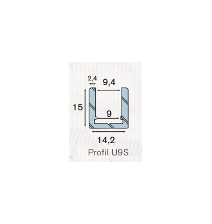 Profil U9S aluminium